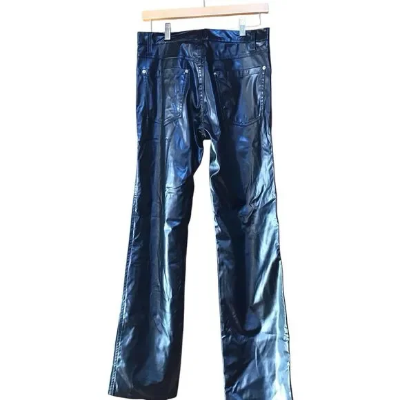 Tripp NYC Men's Faux Leather Pants 30x32 Black Y2K Rave Goth Grunge